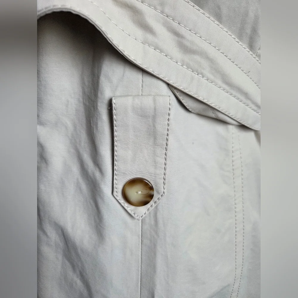 Donatella Double Breasted Beige Trench Coat Womens Size 12 - Picture 13 of 16